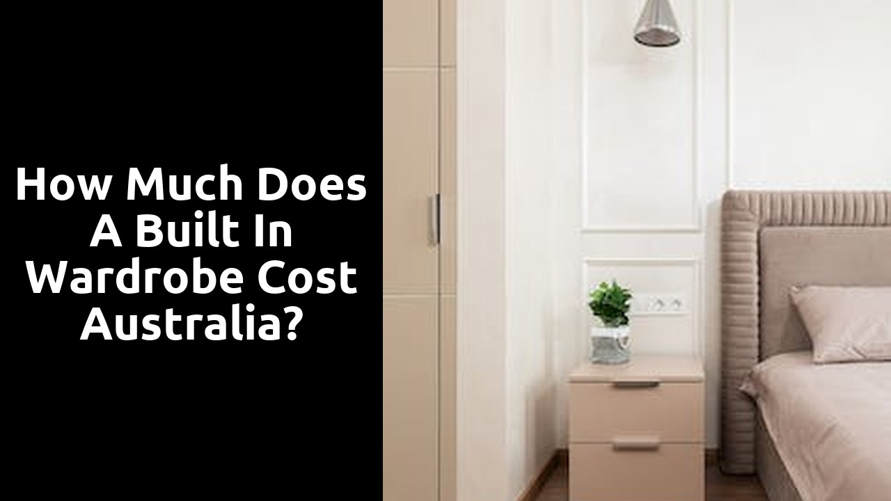 How much does a built in wardrobe cost Australia?